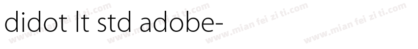 didot lt std adobe字体转换